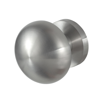 GPF9957.09-00 RVS geborsteld paddenstoel knop 65mm met rond rozet