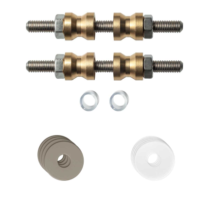GPF9969A3DB19 glasdeur bevestigingsset t.b.v grepen met dubbelzijdige bevestiging Mocca blend rozet 19x2mm
