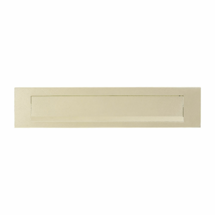 Hoppe 403 aluminium F2 - champagne rechthoekige briefplaat, 73x338 mm