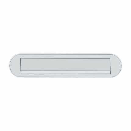 Hoppe aluminium F1 curved briefplaat 73x350mm, klep met veermechanisme