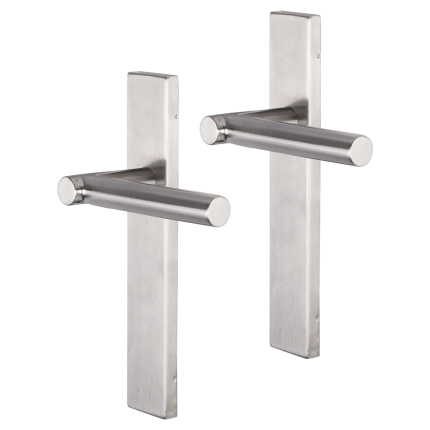Impresso Alton deurkruk op schild rechthoekig 226x41x10mm RVS geborsteld