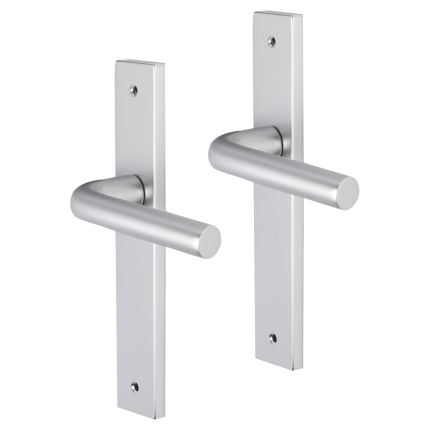 Impresso Bolton deurkruk op schild met schroeven rechthoekig 226x41x10mm blind Aluminium