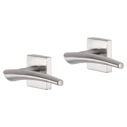 Impresso Boston deurkruk op rozet 53x53x9mm RVS geborsteld