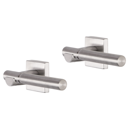 Impresso Bretton deurkruk op rozet 53x53x9mm RVS geborsteld