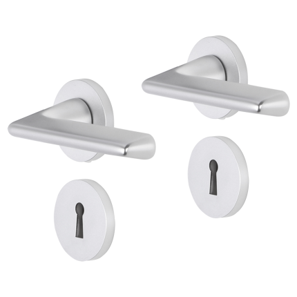 Impresso Bristol deurkruk op rozet 53x9mm Aluminium met sleutelrozet
