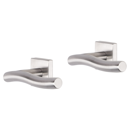 Impresso Chester deurkruk op rozet 53x53x9mm RVS geborsteld