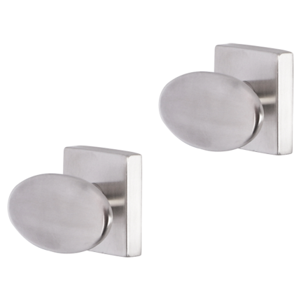 Impresso Derby deurkruk op rozet 53x53x9mm RVS geborsteld