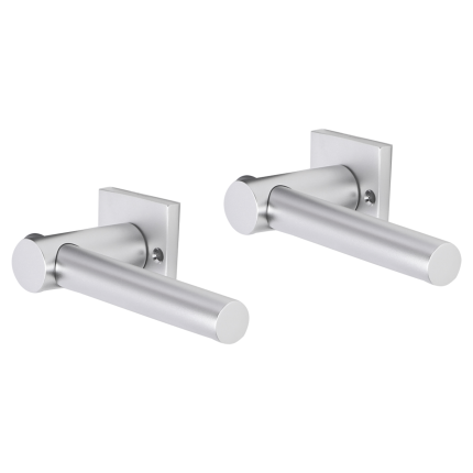 Impresso Dover deurkruk op rozet met schroeven 53x53x9mm Aluminium