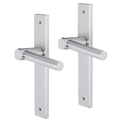 Impresso Dover deurkruk op schild met schroeven rechthoekig 226x41x10mm Aluminium