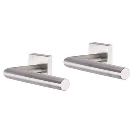 Impresso Harrow deurkruk op rozet 53x53x9mm RVS geborsteld