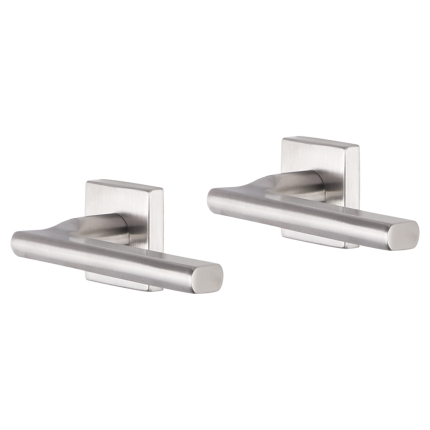Impresso Kirby deurkruk op rozet 53x53x9mm RVS geborsteld