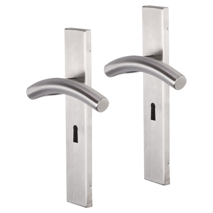 Impresso Liverpool deurkruk op schild rechthoekig 226x41x10mm BB56 RVS geborsteld