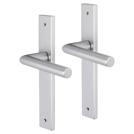 Impresso London deurkruk op schild met schroeven rechthoekig 226x41x10mm blind Aluminium