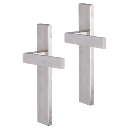 Impresso Luton deurkruk op schild rechthoekig 226x41x10mm RVS geborsteld