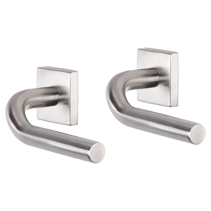 Impresso Newport deurkruk op rozet 53x53x9mm RVS geborsteld