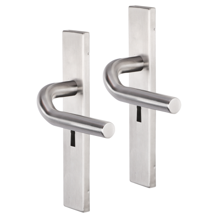 Impresso Newport deurkruk op rozet 53x9mm RVS geborsteld