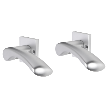 Impresso Oxford deurkruk op rozet met schroeven 53x53x9mm Aluminium