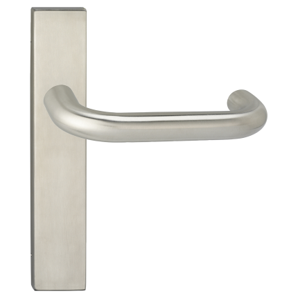 Impresso Wigan deurkruk op schild rechthoekig 226x41x10mm RVS geborsteld