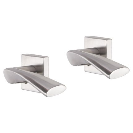 Impresso Wigston deurkruk op rozet 53x53x9mm RVS geborsteld