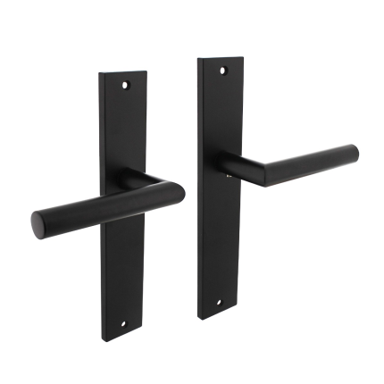 Intersteel deurkruk Bastian op schild rechthoekig 245x45mm zwart
