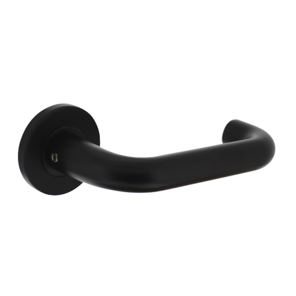 Intersteel deurkruk Rond met rozet 55x8 mm zwart