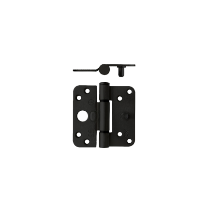Intersteel gliijlagerscharnier afgerond 89x89x3 mm SKG*** DIN links zwart