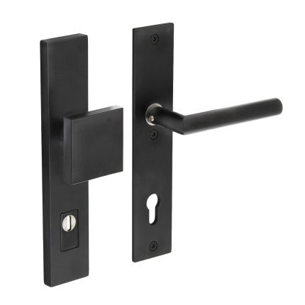 Intersteel veiligheidsbeslag greep/kruk rechthoekig PC92 SKG*** met kerntrek zwart