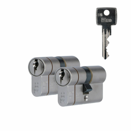 Iseo F6 Extra S veiligheidsprofielcilinder - vernikkeld dubbele cilinder