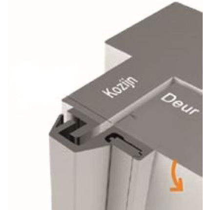 Ivana M3 anti-inbraakstrip buitendraaiend aluminium
