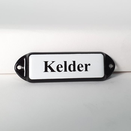 'Kelder' deurbordje emaille model oor