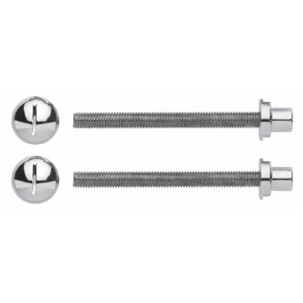 Kit 2 bevestiging enkelzijdig door de deur, satinmessing