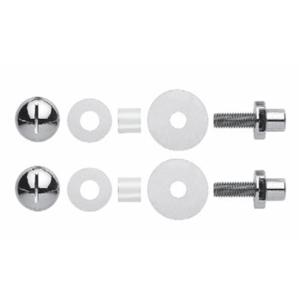 Kit 4 bevestiging enkelzijdig door de deur tbv glazen deuren, antiek chrome