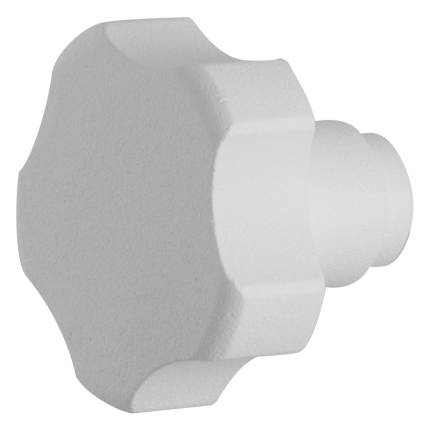 Knop model 5 t.b.v. Mauer knopcilinder wit structuur