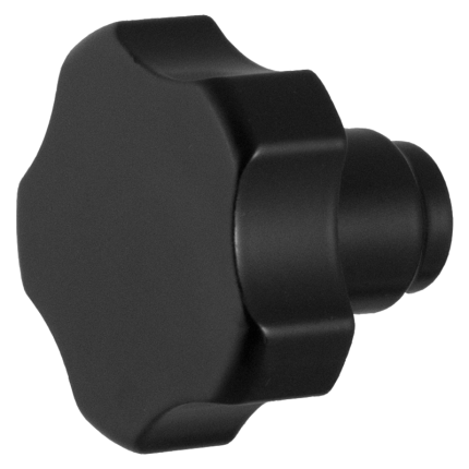 Knop model 5 t.b.v. Mauer knopcilinder zwart egaal