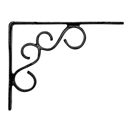 KP0813 plankdrager 101x76mm smeedijzer zwart