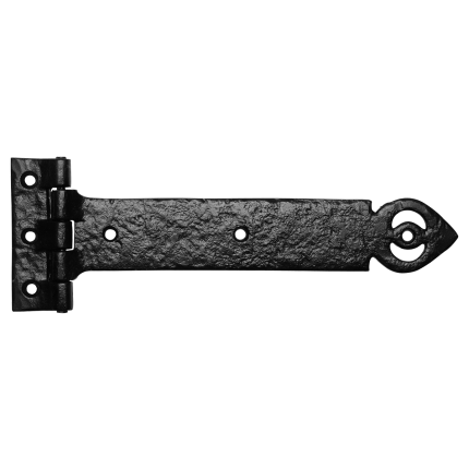 KP1161 heng met scharnier 304x105mm smeedijzer zwart