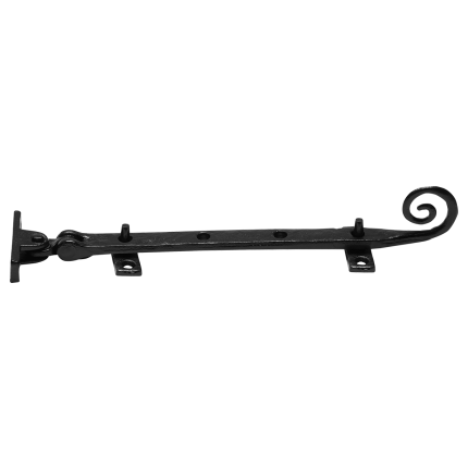 KP1180 raamuitzetter 304mm, inclusief 2 pennen smeedijzer zwart