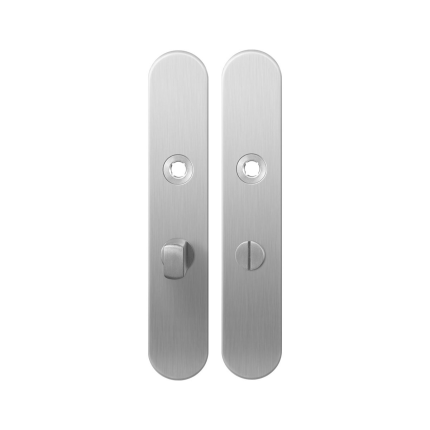 Langschild GPF1100.20 WC57/5 normale knop RVS geborsteld