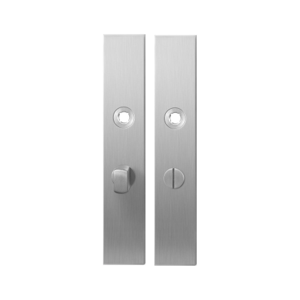 Langschild GPF1100.25 WC55/8 normale knop RVS geborsteld