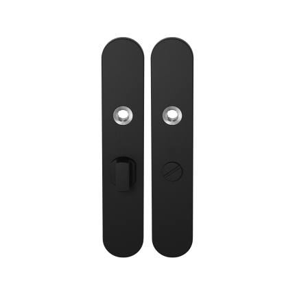 Langschild GPF8100.20 WC55/8 grote knop zwart