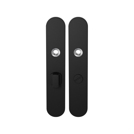 Langschild GPF8100.20 WC57/5 grote knop zwart