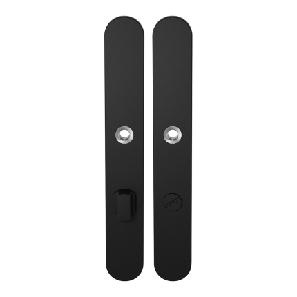 Langschild XL GPF8100.70 WC72/8 grote knop zwart