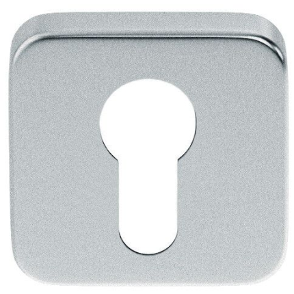 Luxuria Cilinderrozet vierkant afgerond, glans chroom, 50x50x8mm