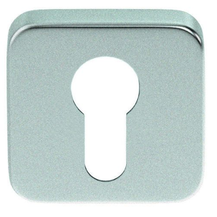 Luxuria Cilinderrozet vierkant afgerond, mat chroom, 50x50x8mm
