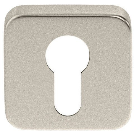 Luxuria Cilinderrozet vierkant recht, mat nikkel PVD, 50x50x8mm