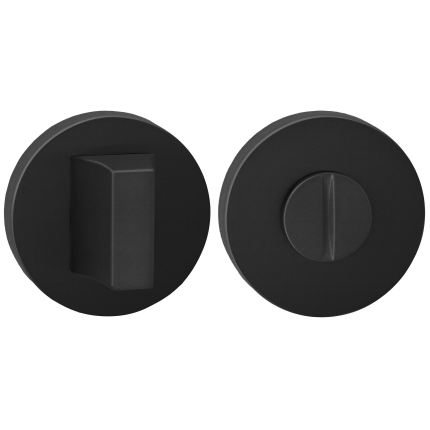 Luxuria Toiletgarnituur rond, zwart, 52x8mm