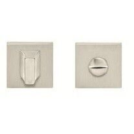 Luxuria Toiletgarnituur vierkant recht, mat nikkel PVD, 50x50x6/7mm