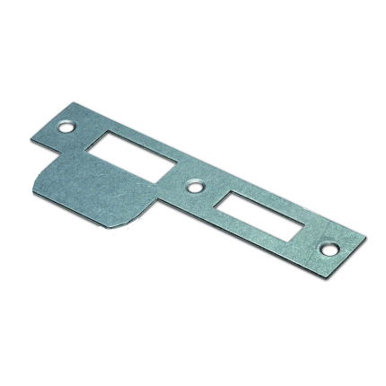 Dulimex RVS sluitplaat rechte hoeken t.b.v. veiligheidsinsteekslot PC72, 196x29x1,2mm