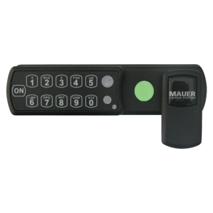 Mauer ELLcam® Classic lockerslot horizontale montage links zwart, wisselende gebruikers