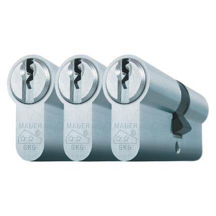 Mauer profielcilinder, standaard serie, dubbele cilinder 31 31 gelijksluitend per 3
